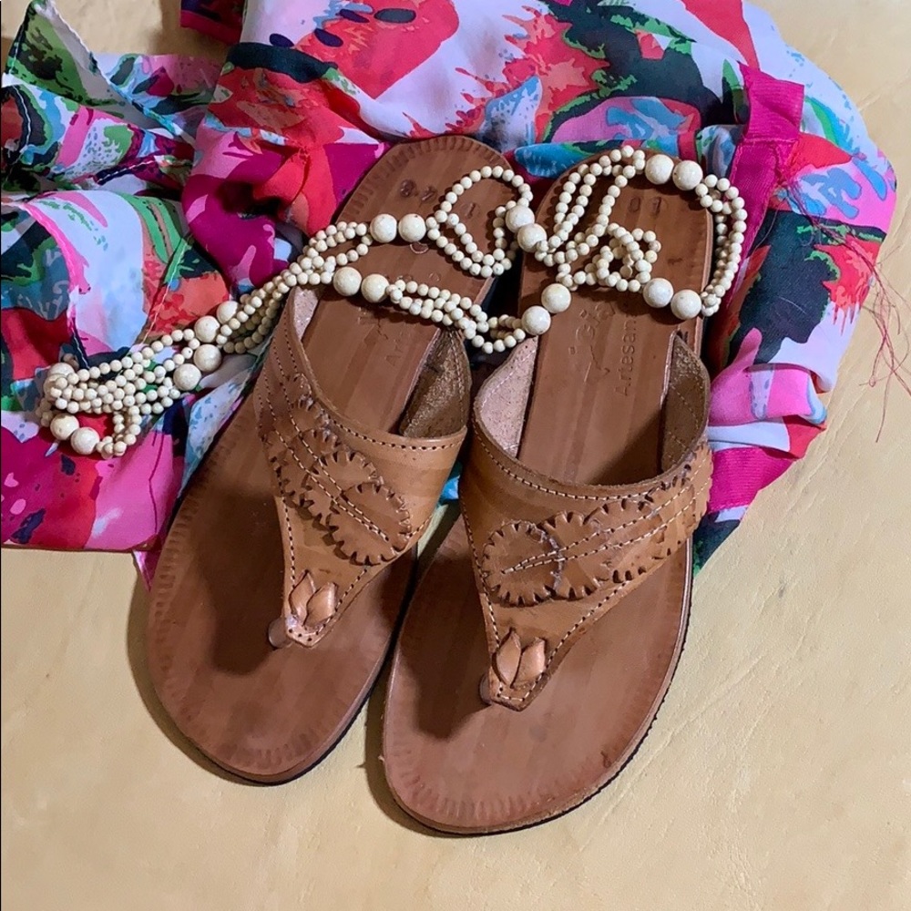 Alicia Artesanato Leather Sandals NWT sz 6